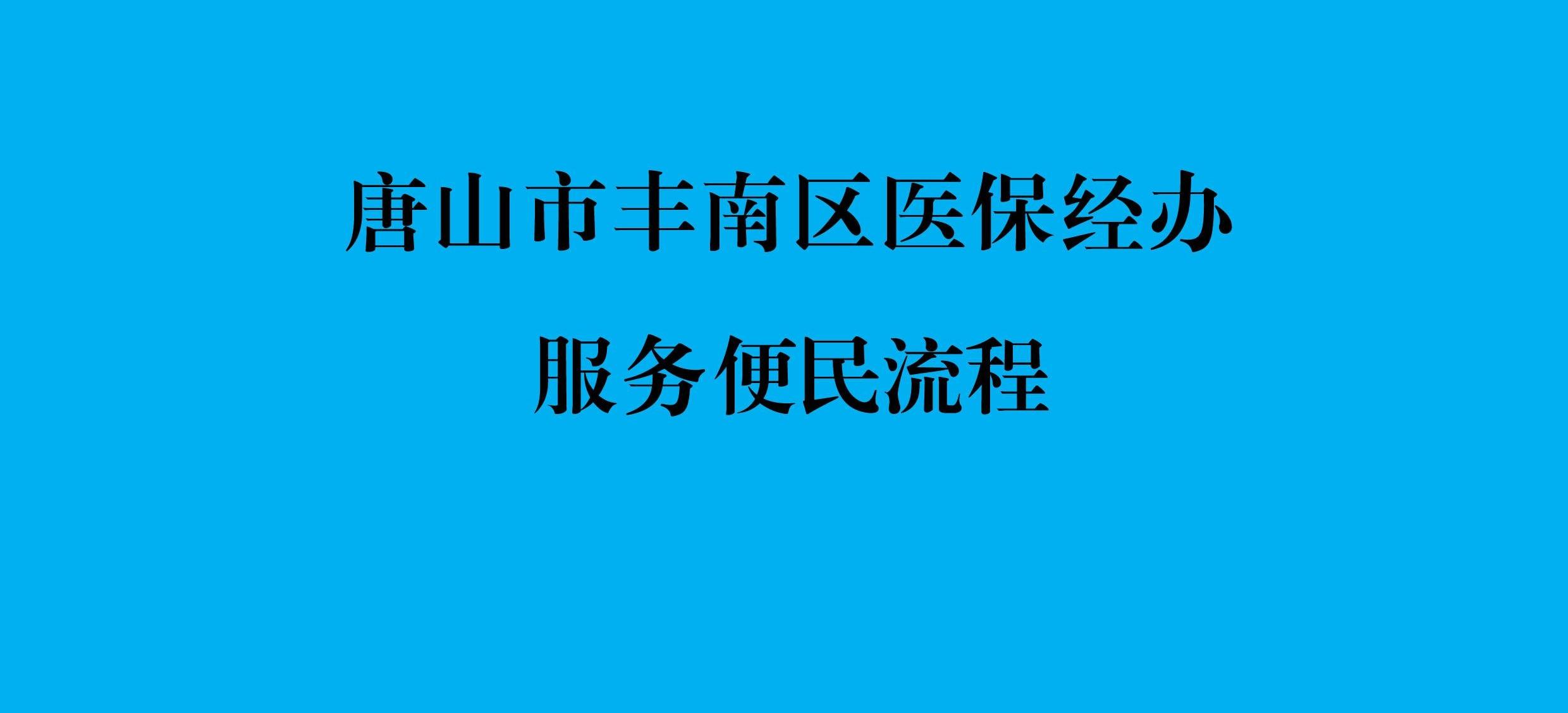丰南区医保经办服务便民流程一览